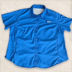 Columbia Woman’s PFG Short Sleeve Button Down Shirt - 2X